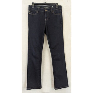 Liverpool sz 4/27 Short Jeans Sadie straight leg dark blue stretchy 0591